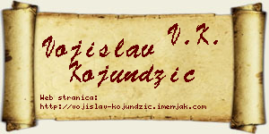 Vojislav Kojundžić vizit kartica